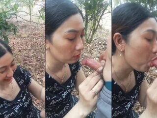 Chị giáo viên đưa ra vườn bú mút hòa mình thiên nhiên